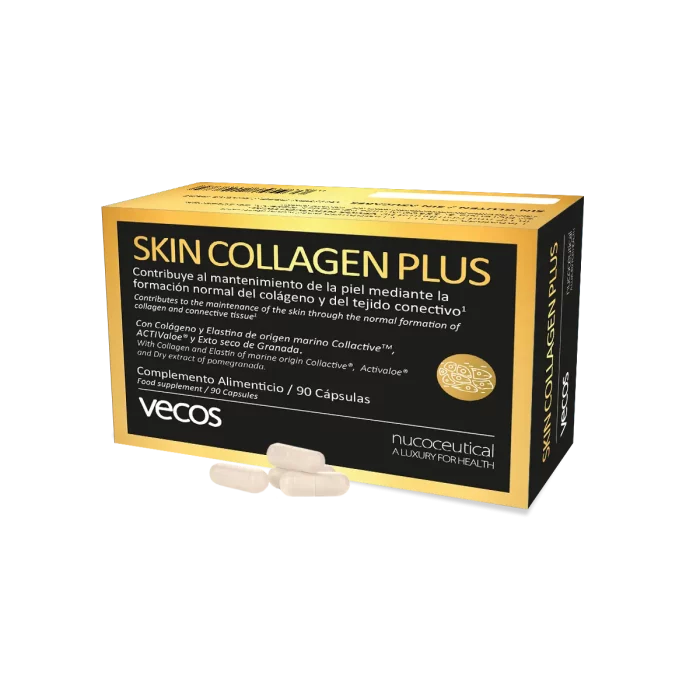 Cápsulas de colágeno Skin Collagen Plus de Vecos para el cuidado de la piel