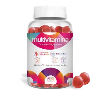 Bote Multivitamina Gummie con detalle de gummie