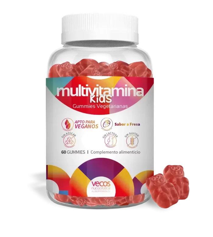 Bote Multivitamina kids gummie con detalle de gummie (osito)